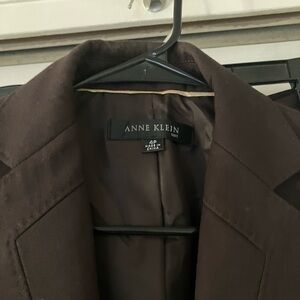 Anne Klein Dark Brown Women’s Suit Size 4P